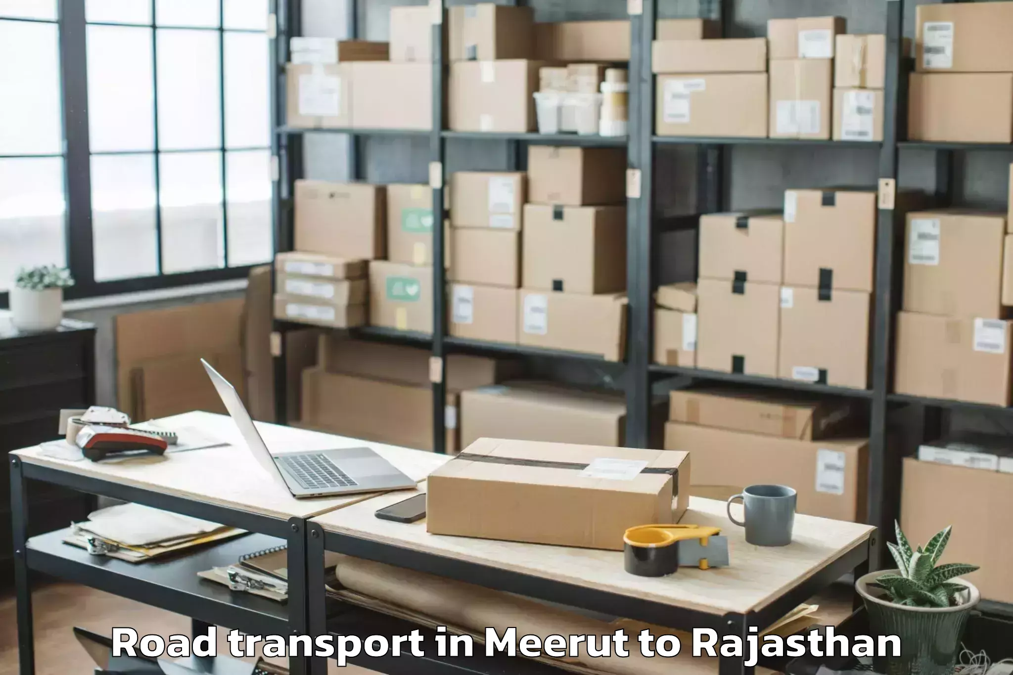 Reliable Meerut to Bamanwas Road Transport